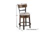 Angled View of the 24 Inch Valebeck Bar Height Barstool by Ashley Furniture Showing Dimensions | Home Furniture Plus Bedding