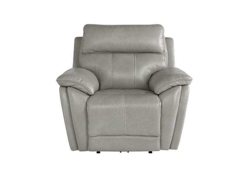 Front Facing View of the Levitate POWER Recliner in Nickel Gray by Bassett | Home Furniture Plus Bedding
