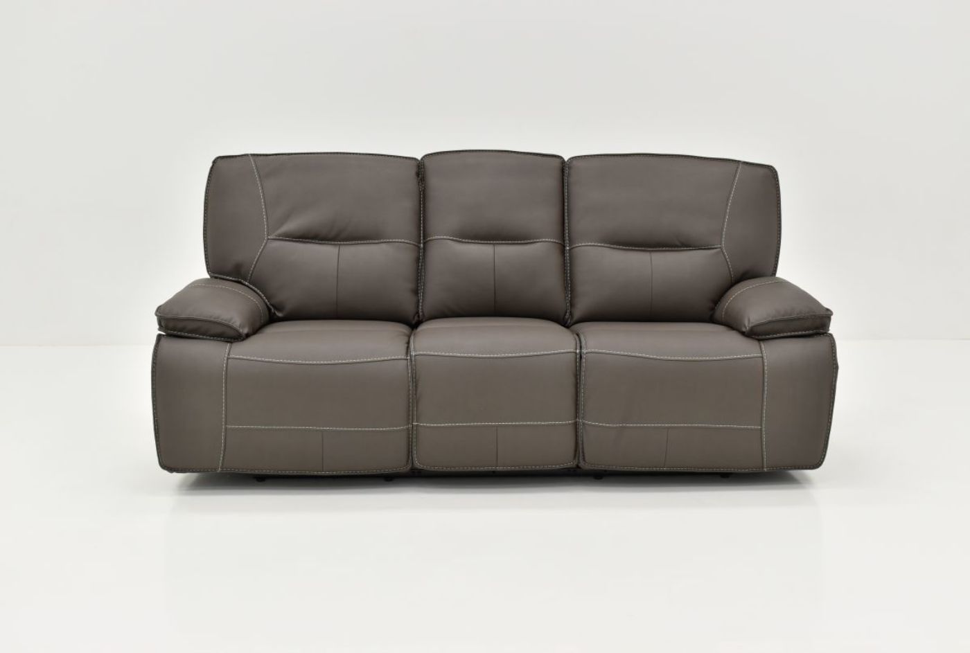 Front Facing View of the Spartacus POWER Reclining Sofa in Haze Gray by Parker House Furniture | Home Furniture Plus Bedding