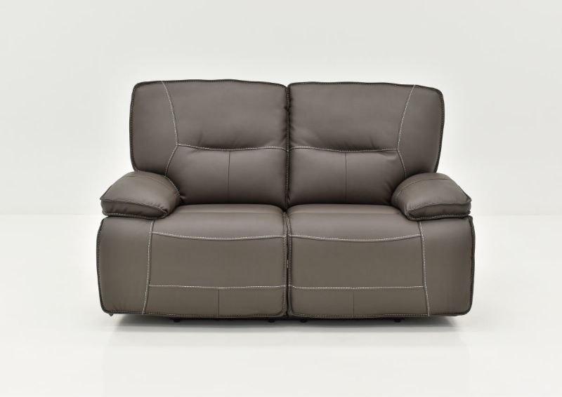 Front Facing View of the Spartacus POWER Reclining Loveseat in Haze Gray by Parker House Furniture | Home Furniture Plus Bedding