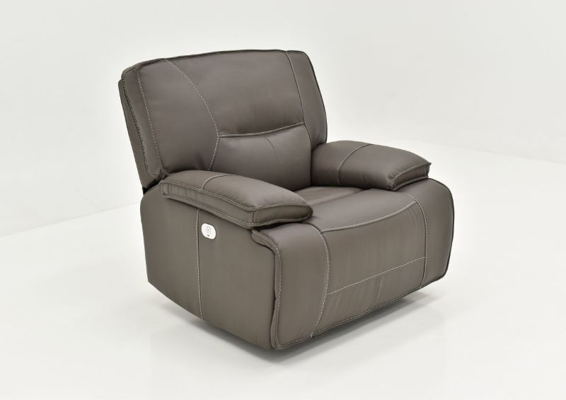 Slighty Angled View of the Spartacus POWER Recliner in Haze Gray by Parker House Furniture | Home Furniture Plus Bedding