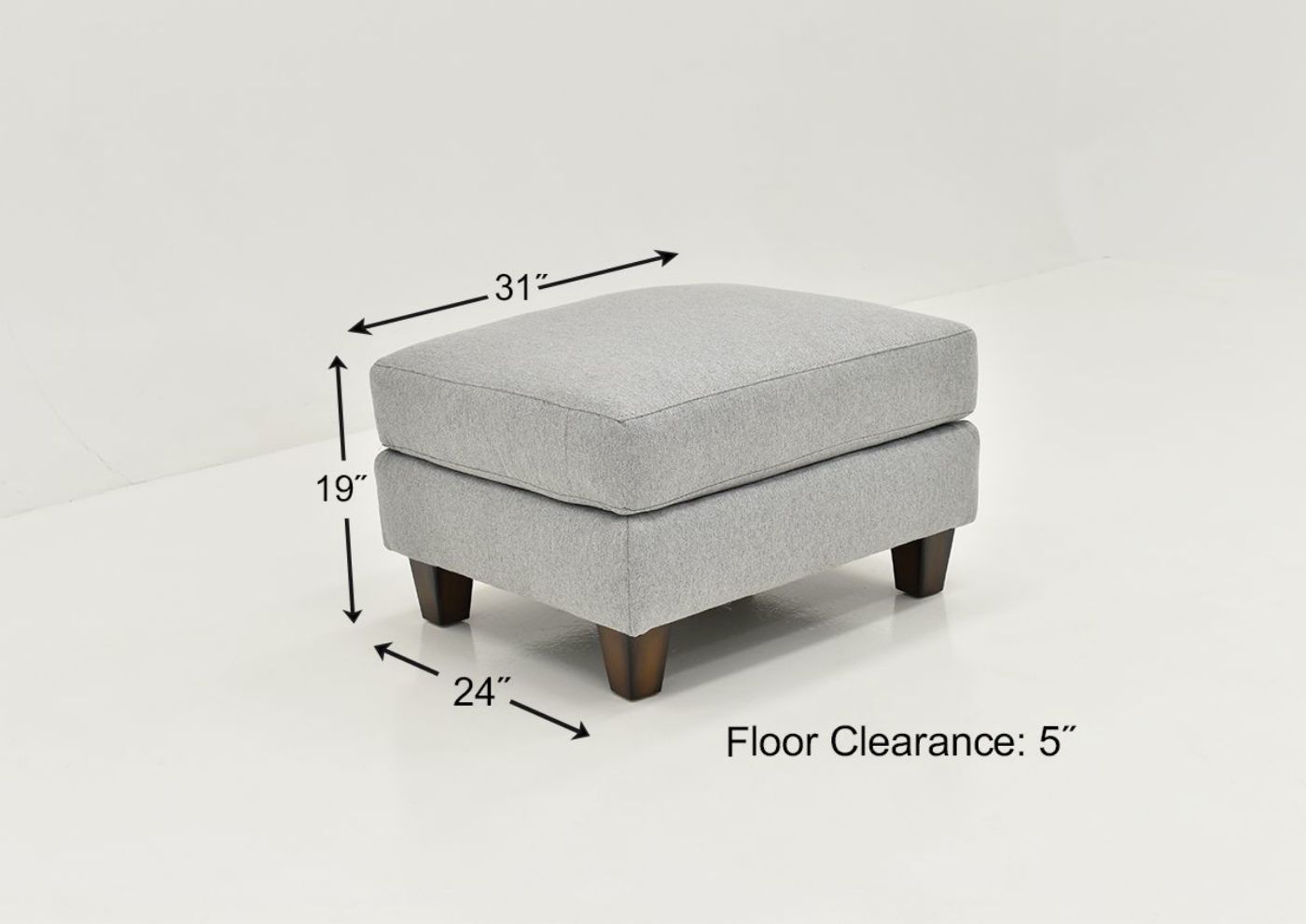 Dimension Details of the Bradshaw Ottoman by Franklin Corporation | Home Furniture Plus Bedding