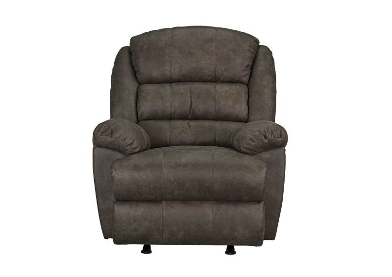 Front Facing View of the Garrett Rocker Recliner in Mocha by Standard  | Home Furniture Plus Bedding