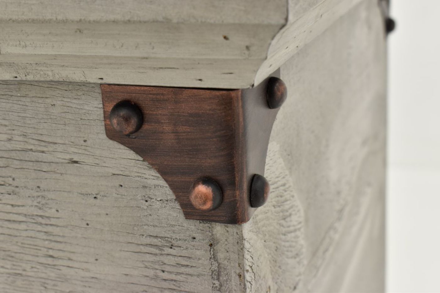 Close Up View of the Hinge on the Carson Lift Top End Table in Granite by Vintage Furniture | Home Furniture Plus Bedding