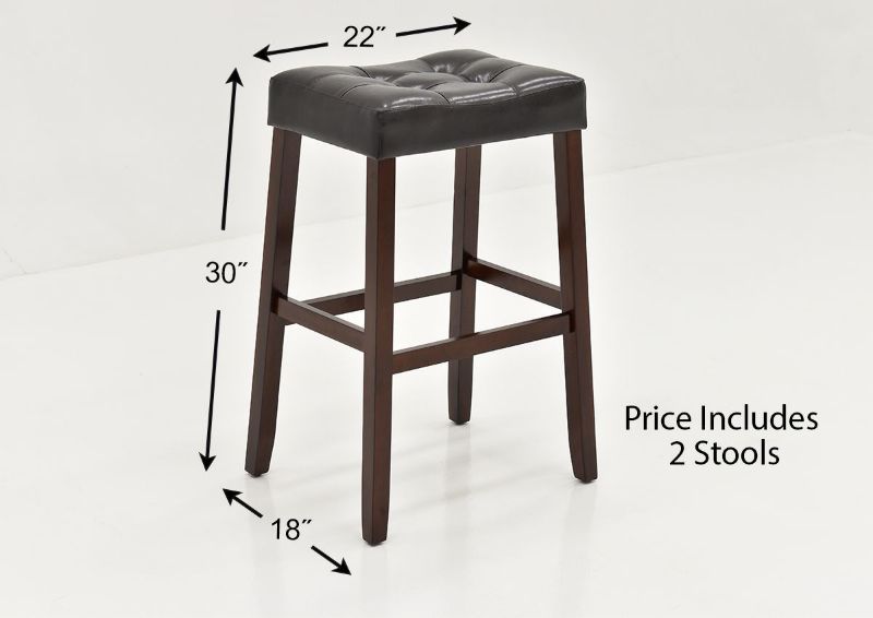 Dimension Details on a Belmar 30 Inch Bar Stool | Home Furniture Plus Bedding