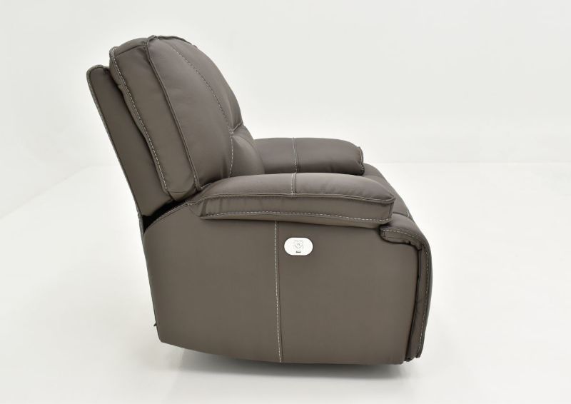 Side View of the Spartacus POWER Recliner in Haze Gray by Parker House Furniture | Home Furniture Plus Bedding