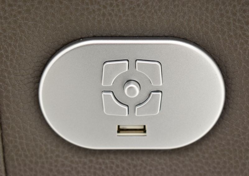 Push Button Power Controls with USB Port on the Spartacus POWER Recliner in Haze Gray by Parker House Furniture | Home Furniture Plus Bedding