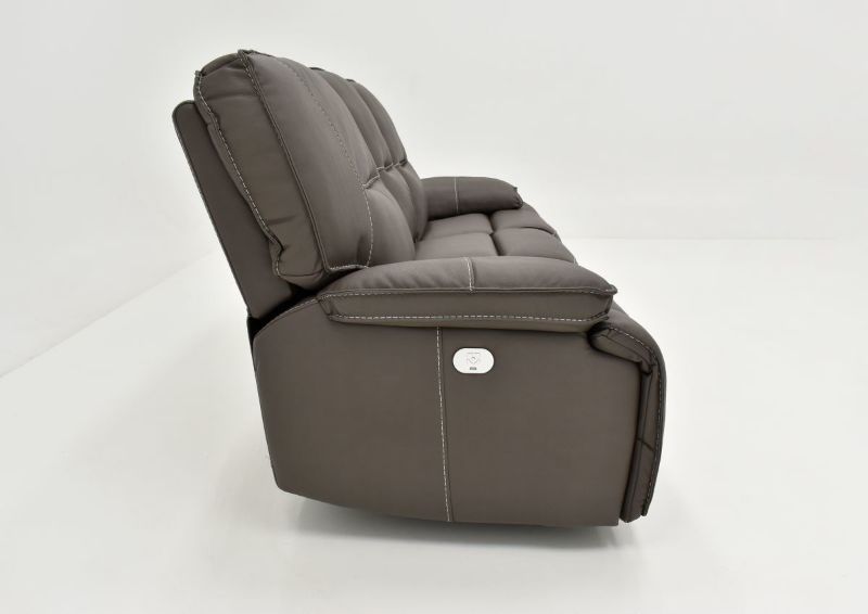 Side View of the Spartacus POWER Reclining Sofa in Haze Gray by Parker House Furniture | Home Furniture Plus Bedding