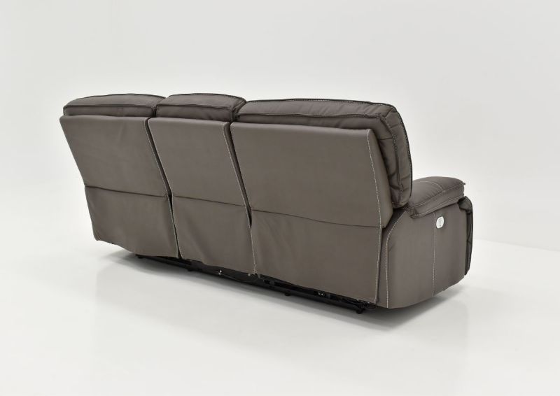 Slighty Angled Rear View of the Spartacus POWER Reclining Sofa in Haze Gray by Parker House Furniture | Home Furniture Plus Bedding
