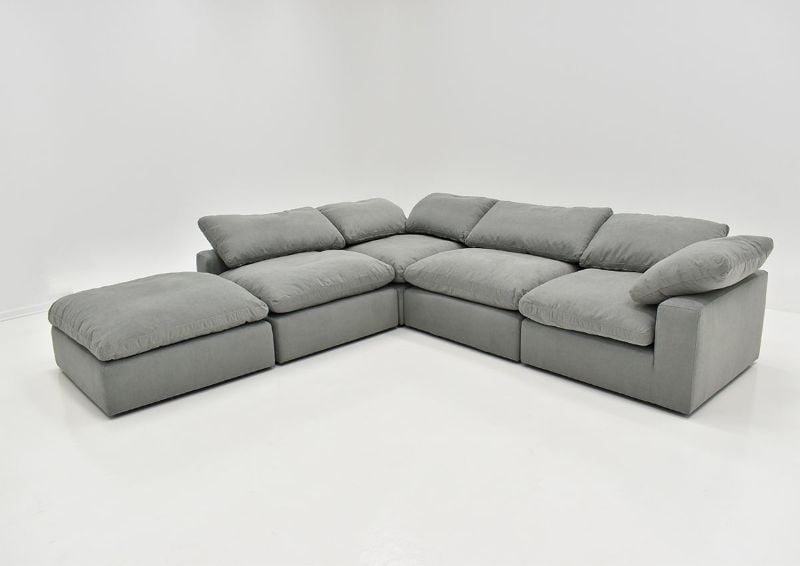 Front Facing View of the Cloud Sectional Sofa with Left Chaise Configuration Shown | Home Furniture Plus Bedding