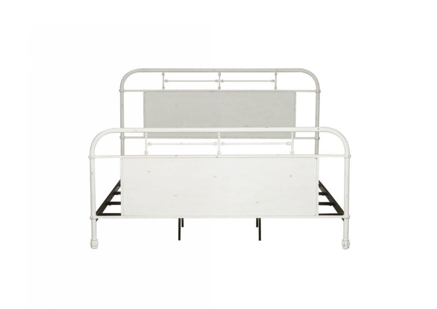 Bed Only View of the Vintage Queen Size Metal Bed in White by Liberty Furniture | Home Furniture Plus Bedding