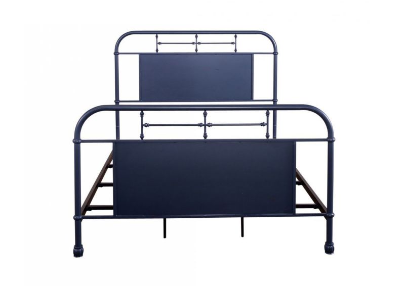 Bed Only View of the Vintage King Size Metal Bed in Navy by Liberty Furniture | Home Furniture Plus Bedding