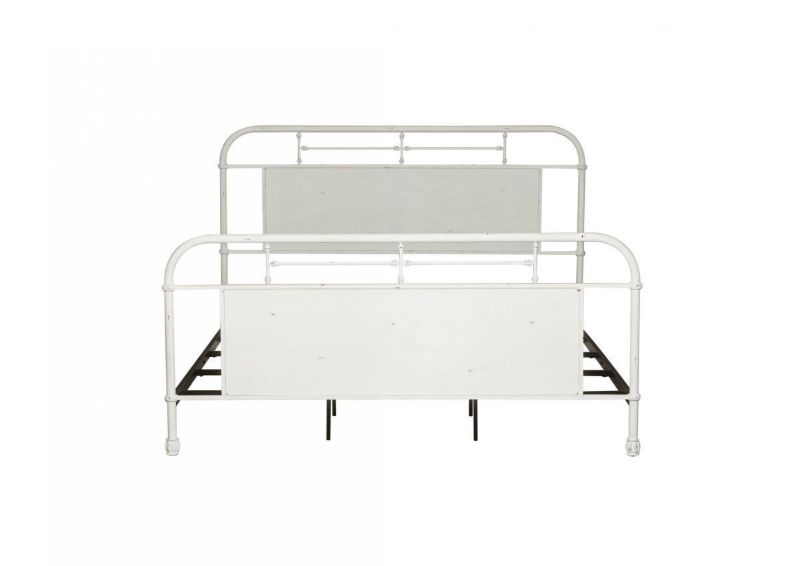 Bed Only View of the Vintage King Size Metal Bed in White by Liberty Furniture | Home Furniture Plus Bedding