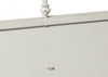 Closeup of the Headboard on the Vintage King Size Metal Bed in White by Liberty Furniture | Home Furniture Plus Bedding