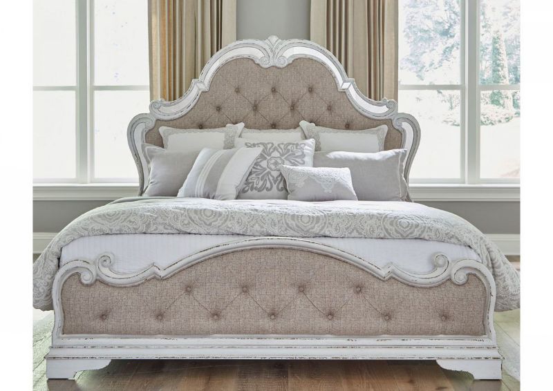 Picture of Magnolia Manor Upholstered Mirror Bed - Queen Size