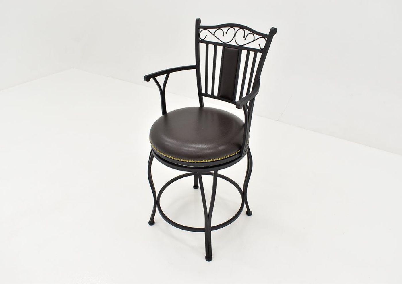 Overhead View of the Garcia 24 Inch Barstool - Dark Brown | Home Furniture Plus Bedding