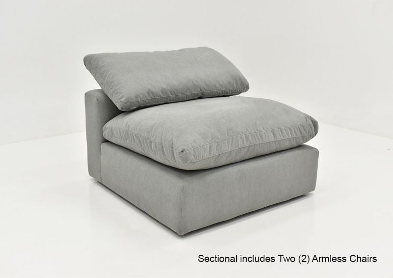 View of One Armless Chair Piece of the Cloud Sectional Sofa | Home Furniture Plus Bedding