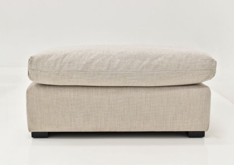 Side View of the Valley Ottoman in Off White by Behold Home | Home Furniture Plus Bedding