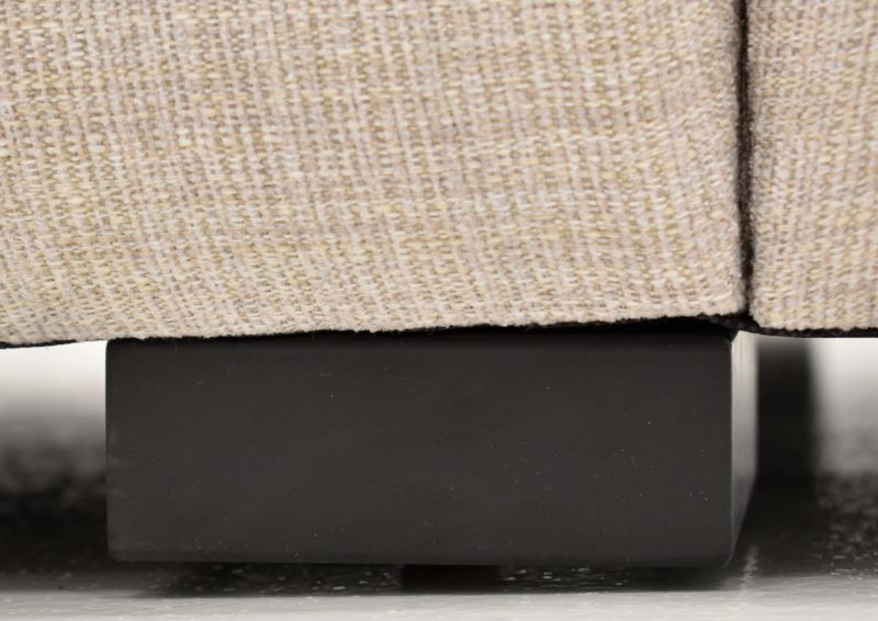 Closeup View of Foot on the Valley Ottoman in Off White by Behold Home | Home Furniture Plus Bedding