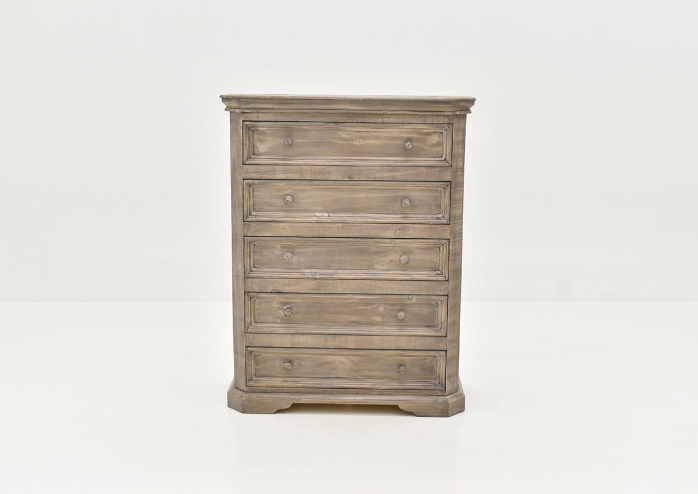 Front View of the Westgate Chest of Drawers in Granite by Vintage Furniture  | Home Furniture Plus Bedding
