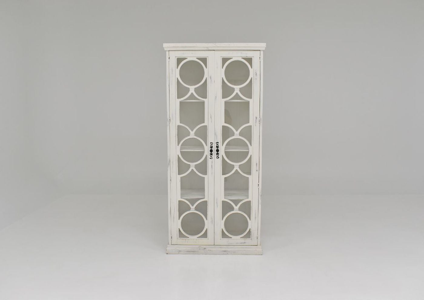 Front Facing View of the Windamere Accent Cabinet in White by Vintage Furniture | Home Furniture Plus Bedding