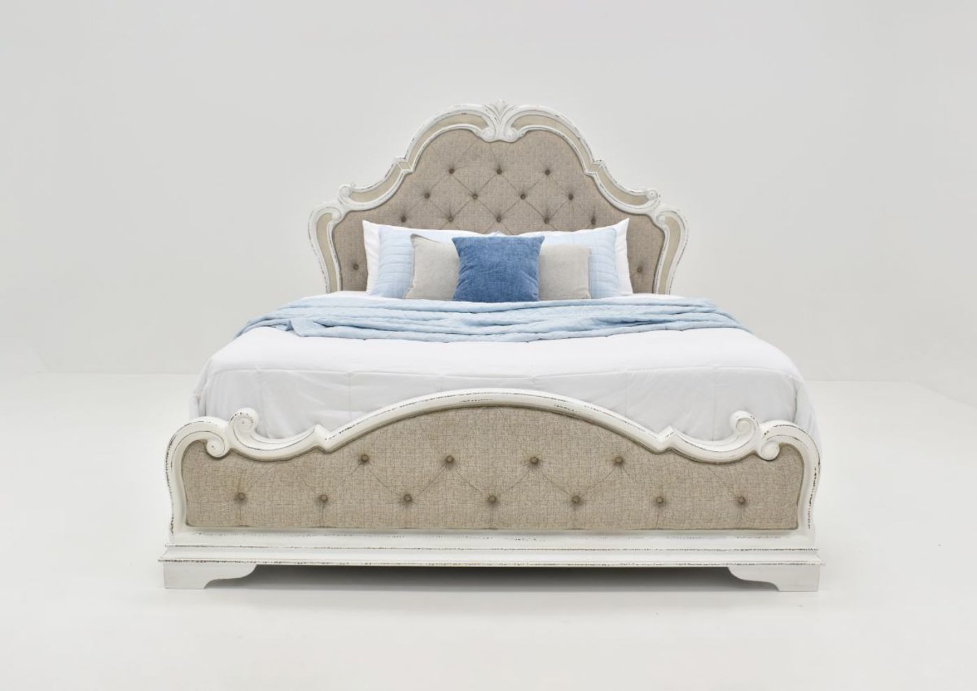 Picture of Magnolia Manor Upholstered Mirror Bed - King Size