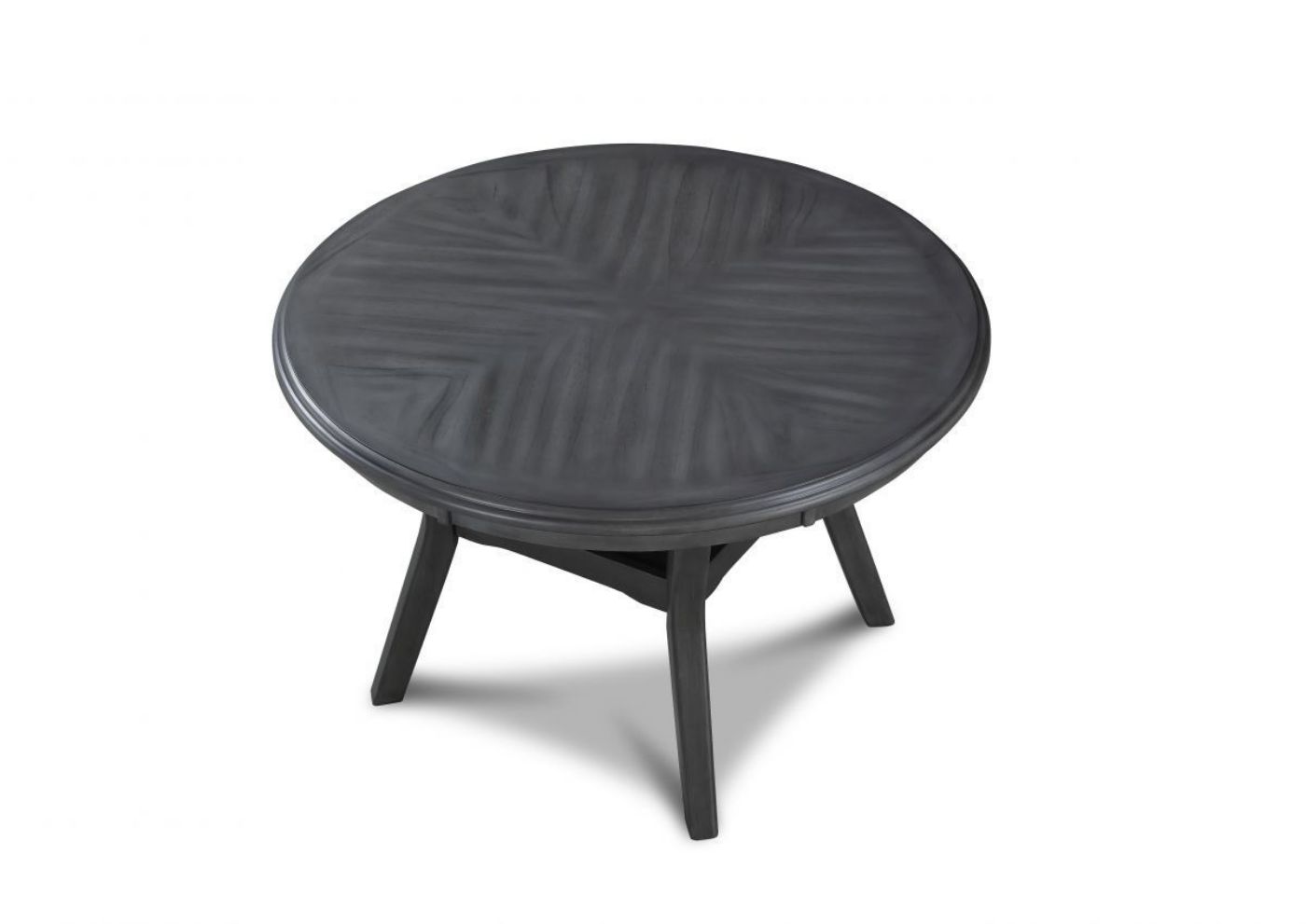 Slanted Overhead View of the Gia Dining Table in Gray by New Classic Furniture | Home Furniture Plus Bedding