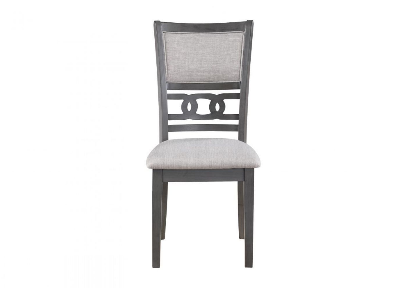 Front Facing View of the Gia Dining Chair in Gray by New Classic Furniture | Home Furniture Plus Bedding