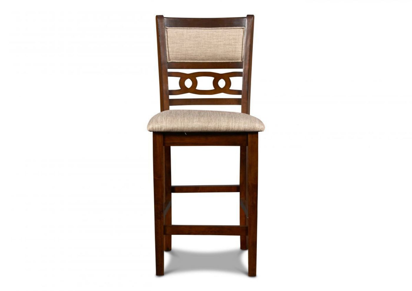 Front View of the Gia Counter Height Dining Stool in Cherry by New Classic Furniture | Home Furniture Plus Bedding