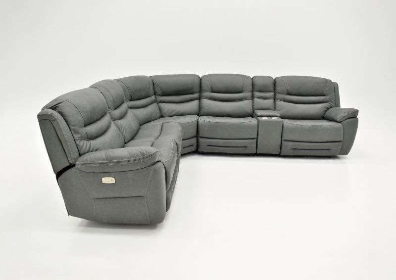 Side Facing View of the Dakota POWER Sectional Sofa in Gray by K-Motion | Home Furniture Plus Bedding