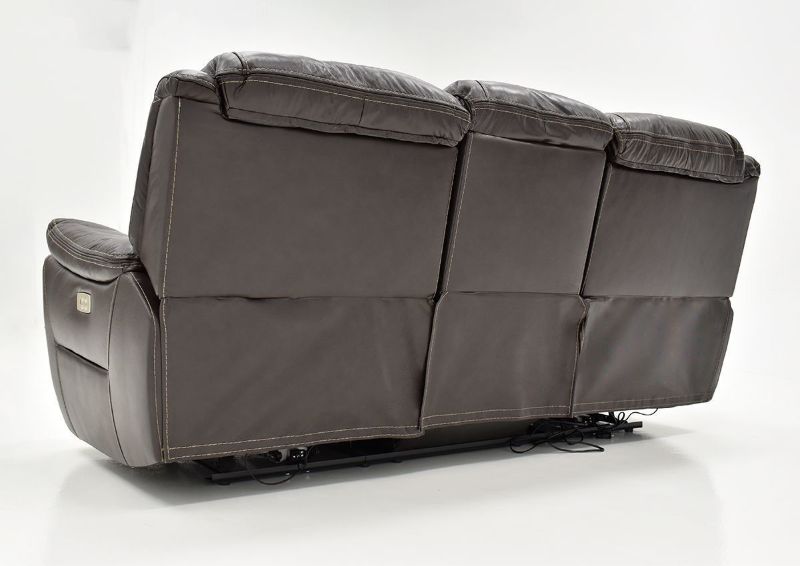 Rear View of the Dallas POWER Reclining Sofa in Brown | Home Furniture Plus Bedding