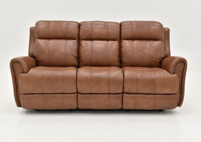 Front Facing View of the Marquee POWER Sofa in Umber Brown by Bassett Furniture | Home Furniture Plus Bedding