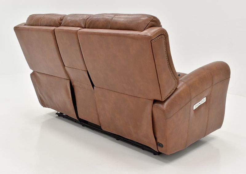 Rear View of the Marquee POWER Loveseat in Umber Brown by Bassett Furniture | Home Furniture Plus Bedding