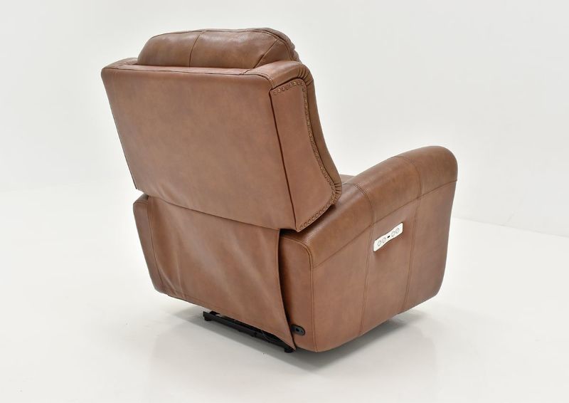 Rear View of the Marquee POWER Recliner in Umber Brown by Bassett Furniture | Home Furniture Plus Bedding