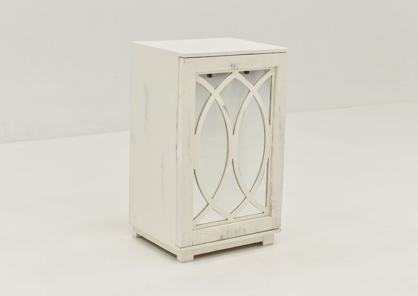 Slightly Angled View of the Fish Accent Cabinet - White | Home Furniture Plus Bedding