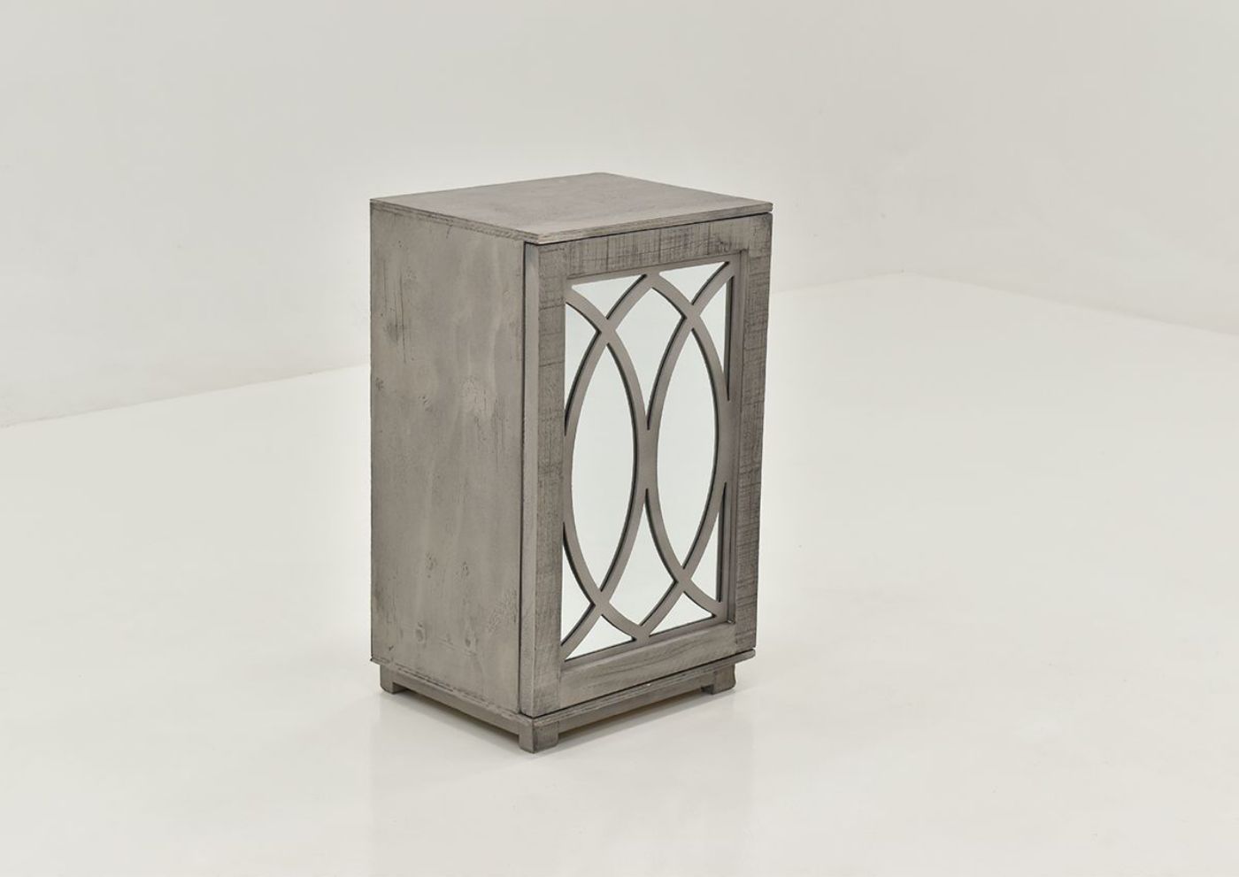 Slightly Angled View of the Fish Accent Cabinet - Granite Gray | Home Furniture Plus Bedding