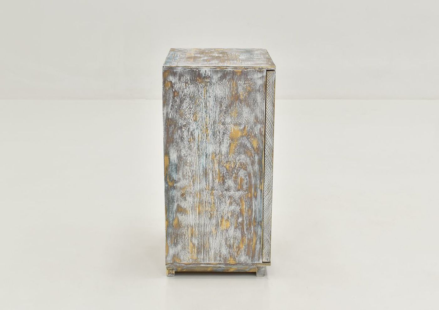 Side View of the Fish Accent Cabinet - Old World Rustic  | Home Furniture Plus Bedding