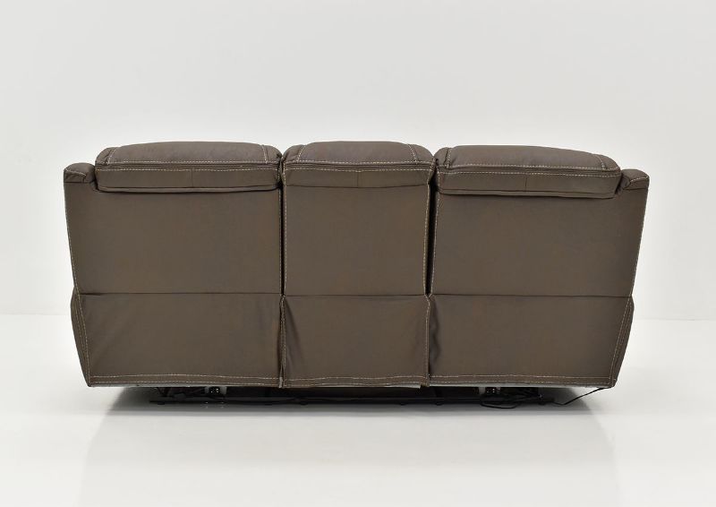 Rear View of the Dakota POWER Reclining Sofa in Brown by KUKA Home | Home Furniture Plus Bedding