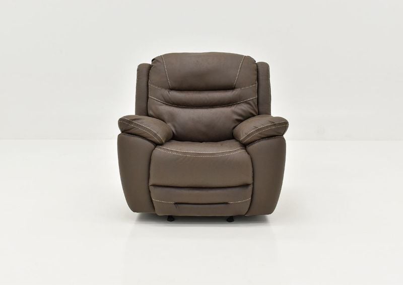 Front Facing View of the Dakota POWER Recliner in Brown by KUKA Home | Home Furniture Plus Bedding