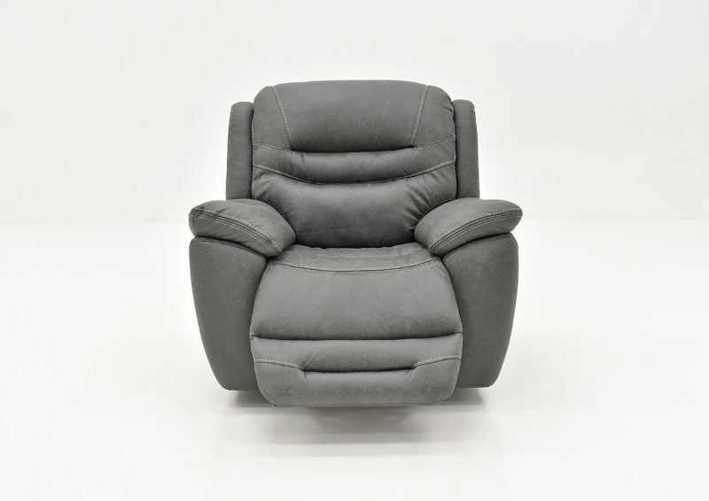 Front Facing View with Chaise Slightly Opened in Reclining Position on the Dakota POWER Recliner - Gray | Home Furniture Plus Bedding