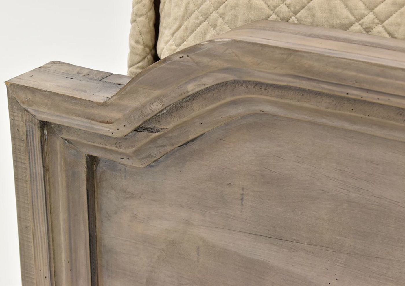 Close Up View of the Footboard on the Westgate Queen Size Panel Bed in Granite by Vintage Furniture - Home Furniture Plus Bedding