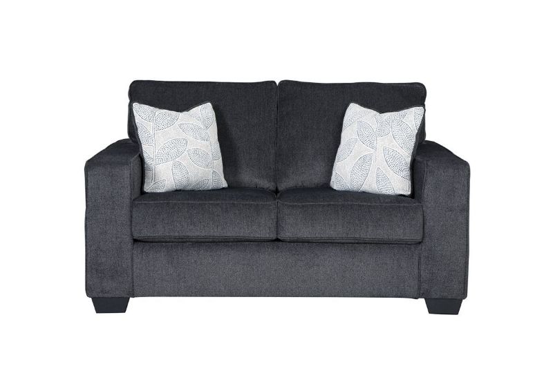 Front Facing View of the Altari Loveseat in Slate Gray by Ashley Furniture | Home Furniture Plus Bedding