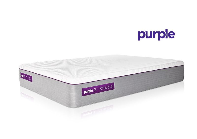 Slightly Angled View of the Purple® Hybrid 2 Mattress by Purple® Innovation LLC | Home Furniture Plus Bedding