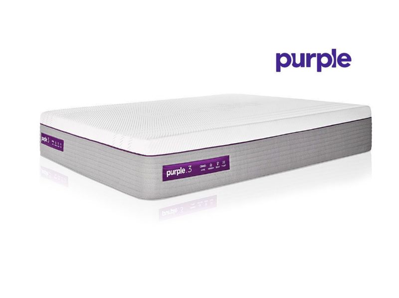 Slightly Angled View of the Purple® Hybrid Premier 3 Mattress by Purple® Innovation LLC | Home Furniture Plus Bedding