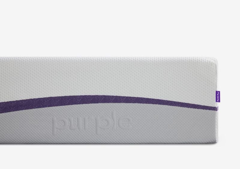 View of the Logo from the Foot of the Purple®  Mattress by Purple® Innovation LLC | Home Furniture Plus Bedding