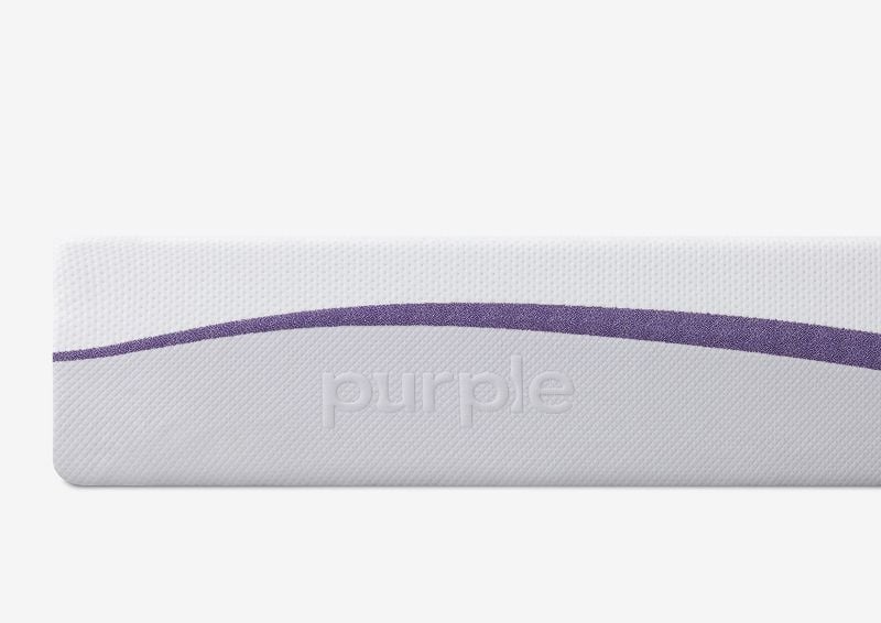 View of the Logo from the Foot of the Purple® Plus Mattress  by Purple® Innovation LLC | Home Furniture Plus Bedding