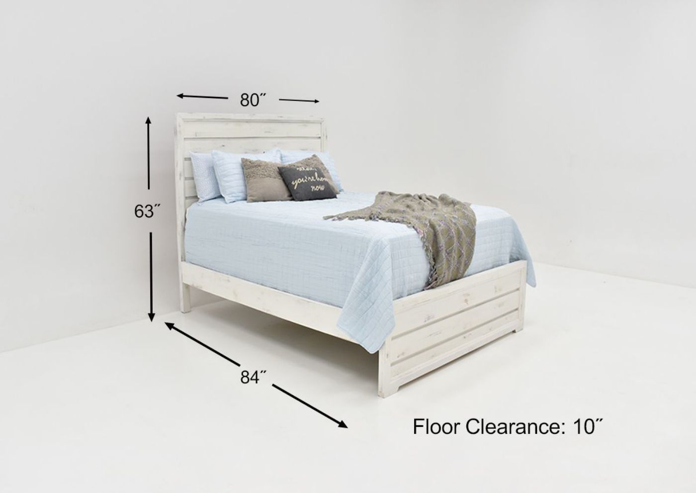 Dimension Details on the White Windjammer King Size Bed by Vintage Furniture | Home Furniture Plus Bedding