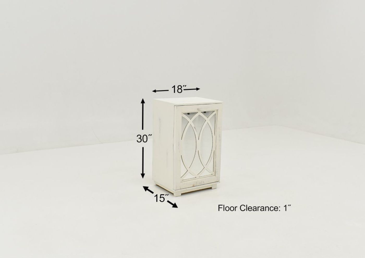 Dimension Details on the Fish Accent Cabinet - White | Home Furniture Plus Bedding
