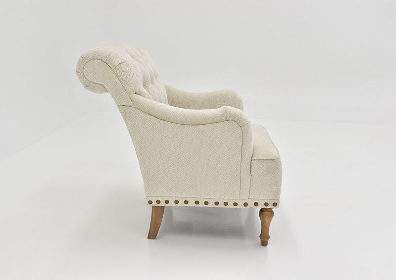 Side View of the Julep Magnolia Accent Chair in Off-White by Chair's America | Home Furniture Plus Bedding