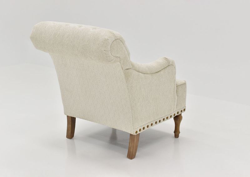 Slightly Angled Back View of the Julep Magnolia Accent Chair in Off-White by Chair's America | Home Furniture Plus Bedding